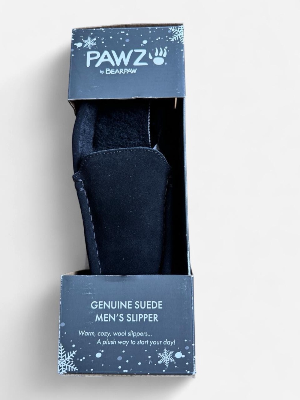 BearPaw Men’s Black Suede Slip-On Loafers
